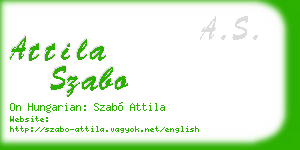 attila szabo business card